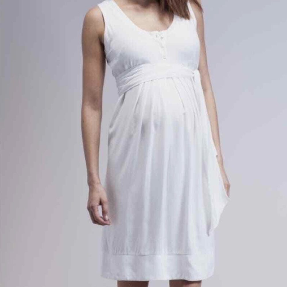 Isabella Oliver Pianna Off White Dress, US Size 6 / Maternity Size 2